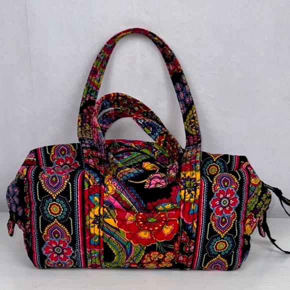 Vera Bradley Symphony in Hue Patterned Hand Bag Barrel Duffel Purse - Picture 1 of 9
